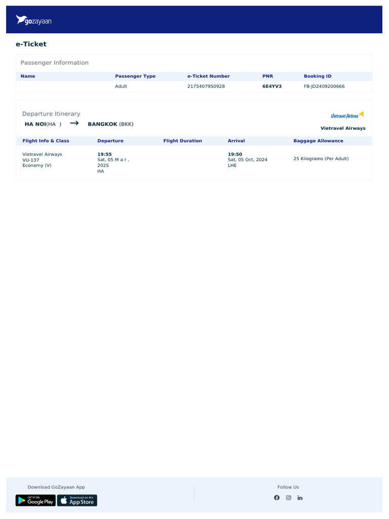 2297049413_Flight_Ticket | PDF | Baggage | Transport