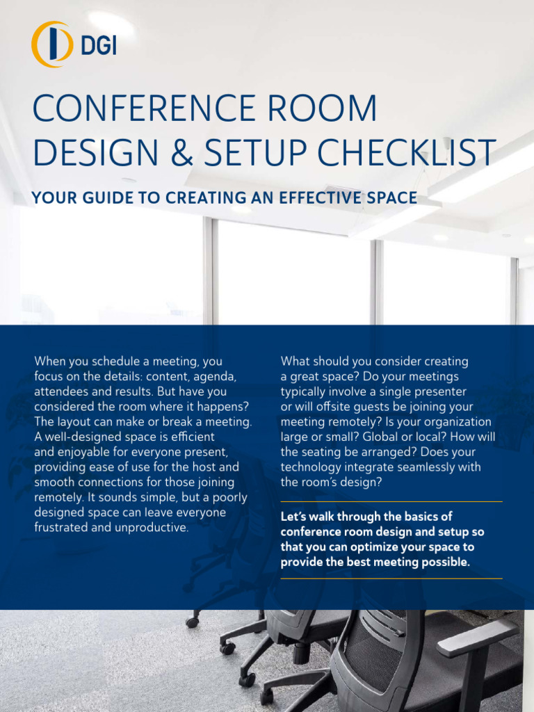 Conference Room Design Checklist | PDF | Virtual Reality | Graphic Design