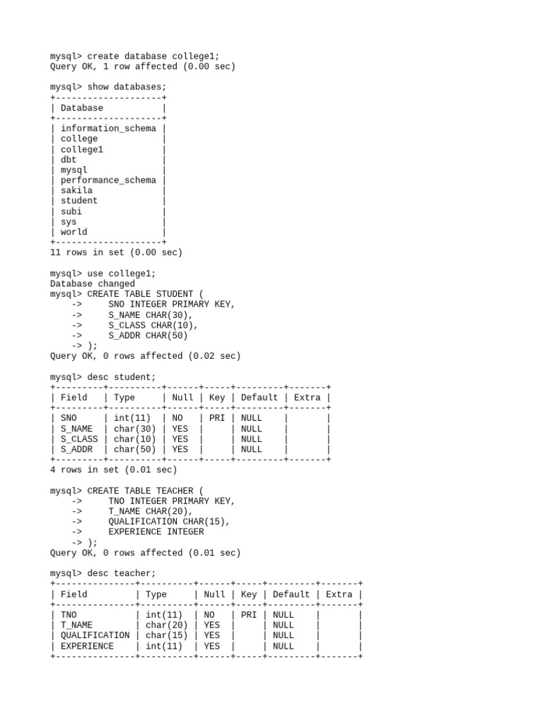 SQL Error 1136: Column Count Mismatch | PDF | Databases | Data Management