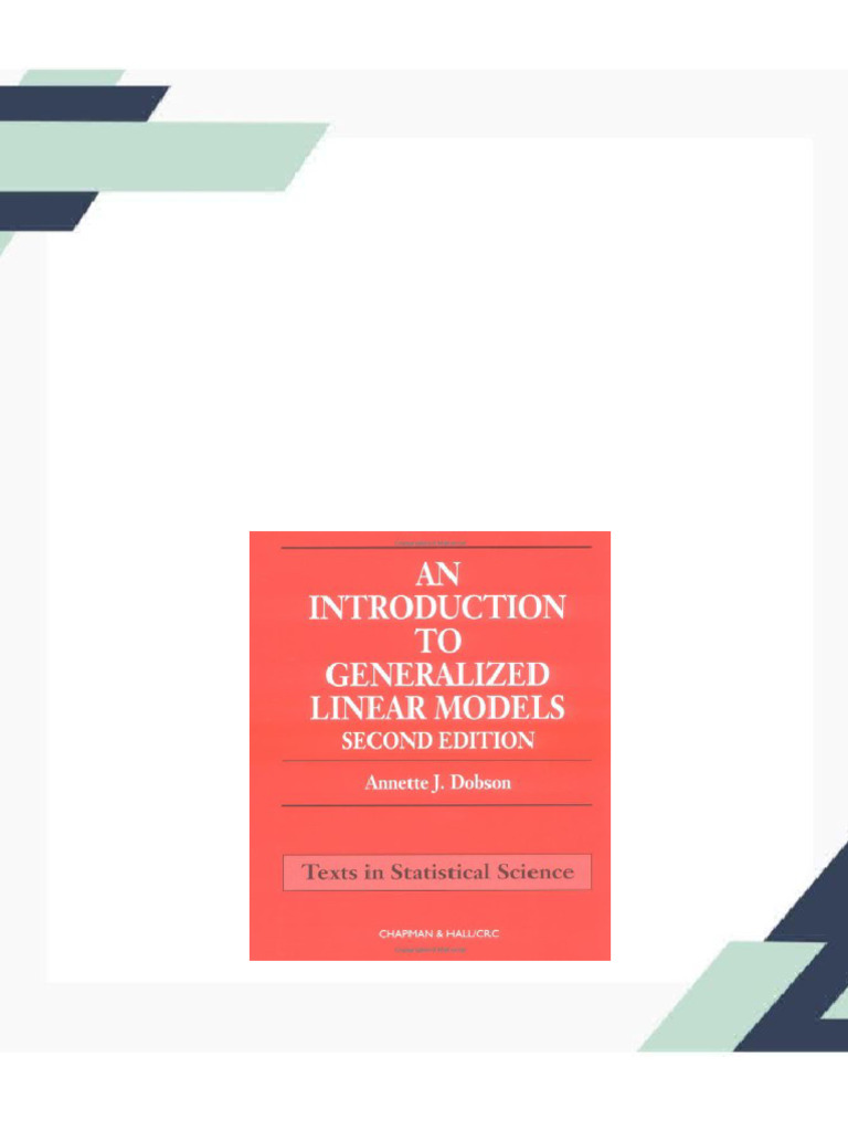 An Introduction to Generalized Linear Models Second Edition Annette J ...