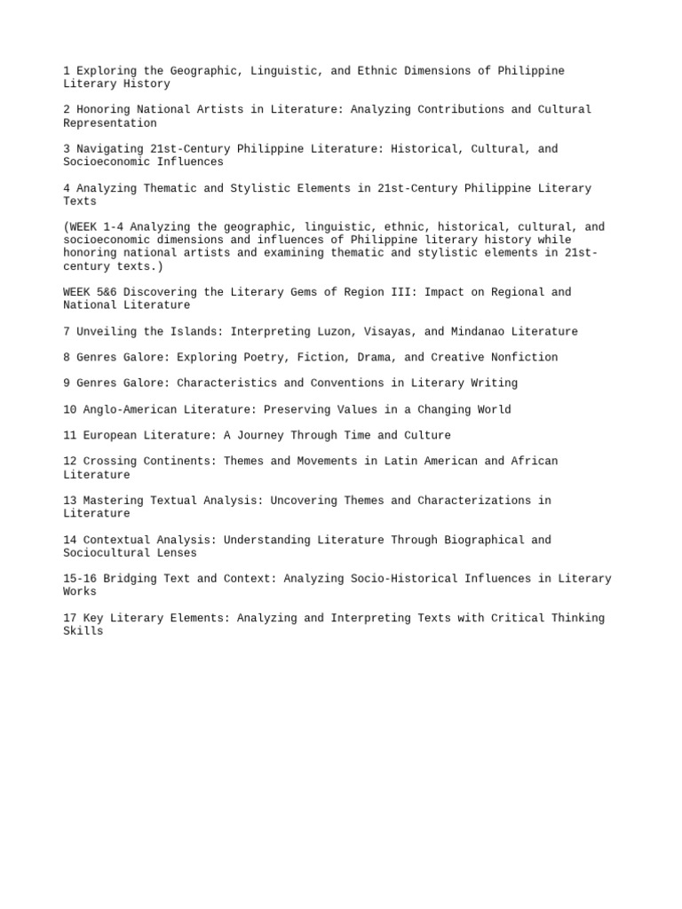 Philippine Literary History Insights | PDF