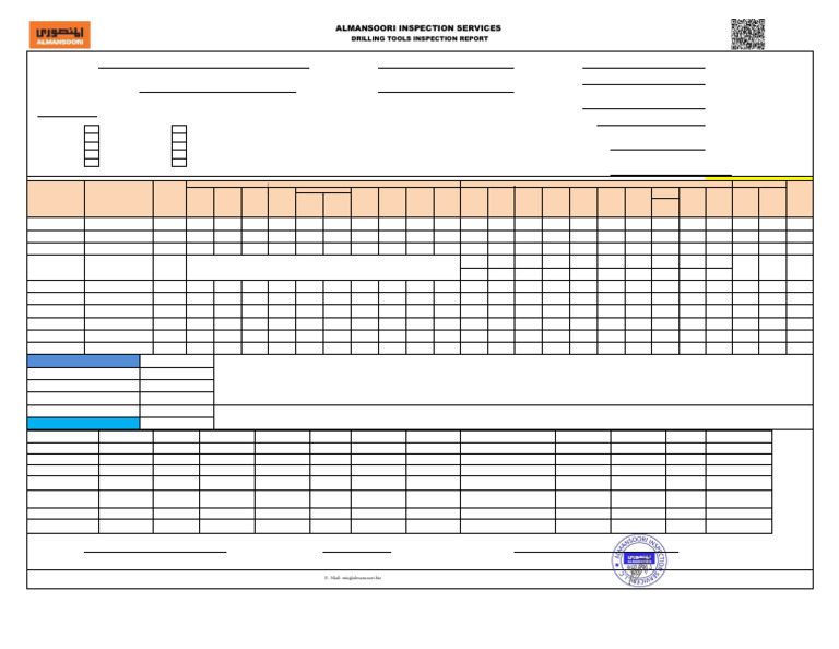 Drilling Tools Inspection Report | PDF