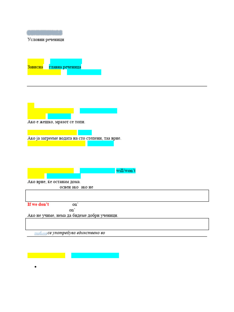 Types of Conditional Sentences Explained | PDF