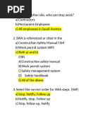 PTW Exam Questions and Answers Guide | PDF | Personal Protective ...