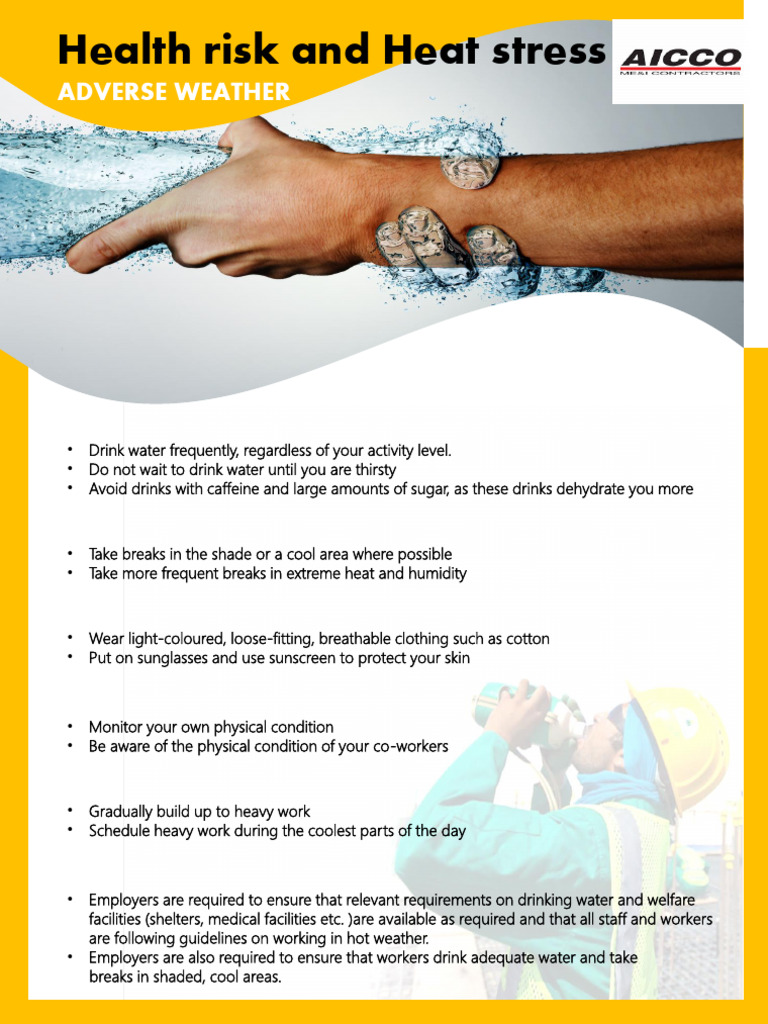 Heat Stress Prevention Guidelines | PDF | Hyperthermia | Diseases And ...