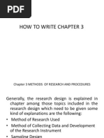 How To Write Chapter 3