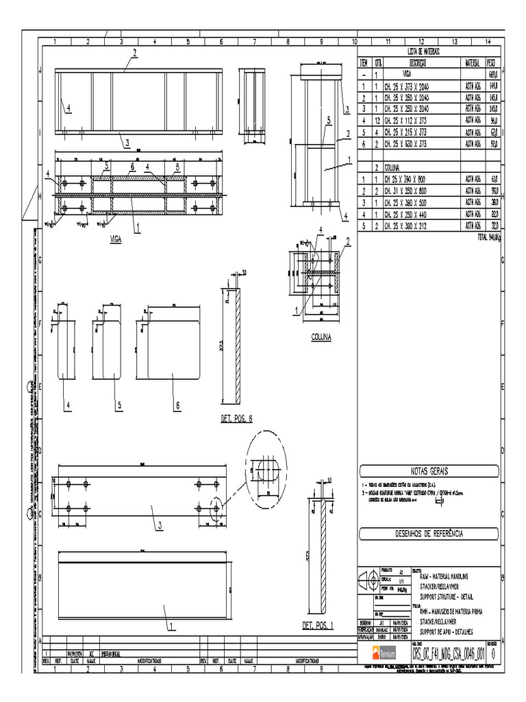 Crs Oc f41 MDG Csa 0046 001 Rev.0 - Vigas de Apoio Stacker Reclaymer-A2 ...
