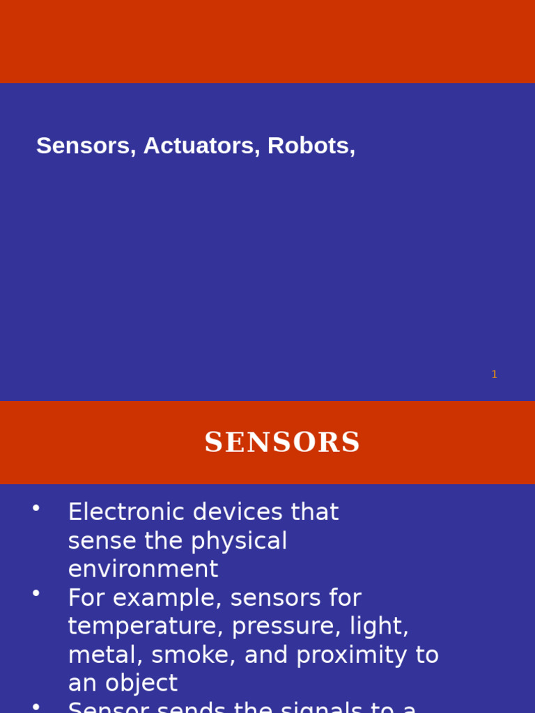 Sensors and Actuators in Robotics | PDF | Sensor | Microcontroller