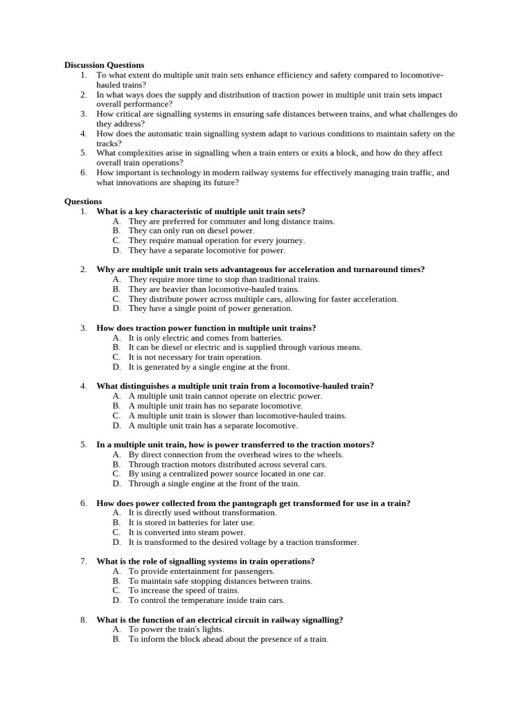 Multiple Unit Train Sets - Working - EMU - DMU - Railway Signalling ...