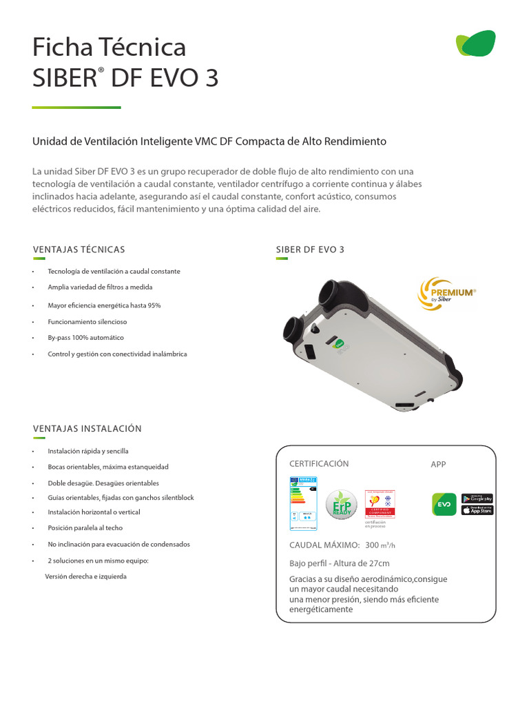 FT Siber DF Evo 3 - v.15.0124 | PDF | Ventilación (Arquitectura ...
