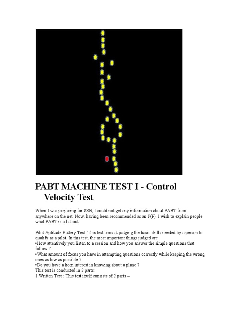 Understanding the PABT Test Process | PDF | Airplane | Cognitive Science