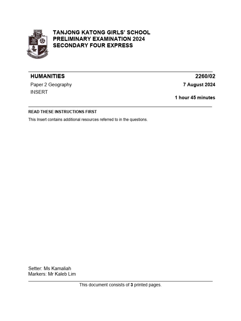 TKGS Prelim Geo Paper Insert | PDF | Earth Sciences | Physical Geography