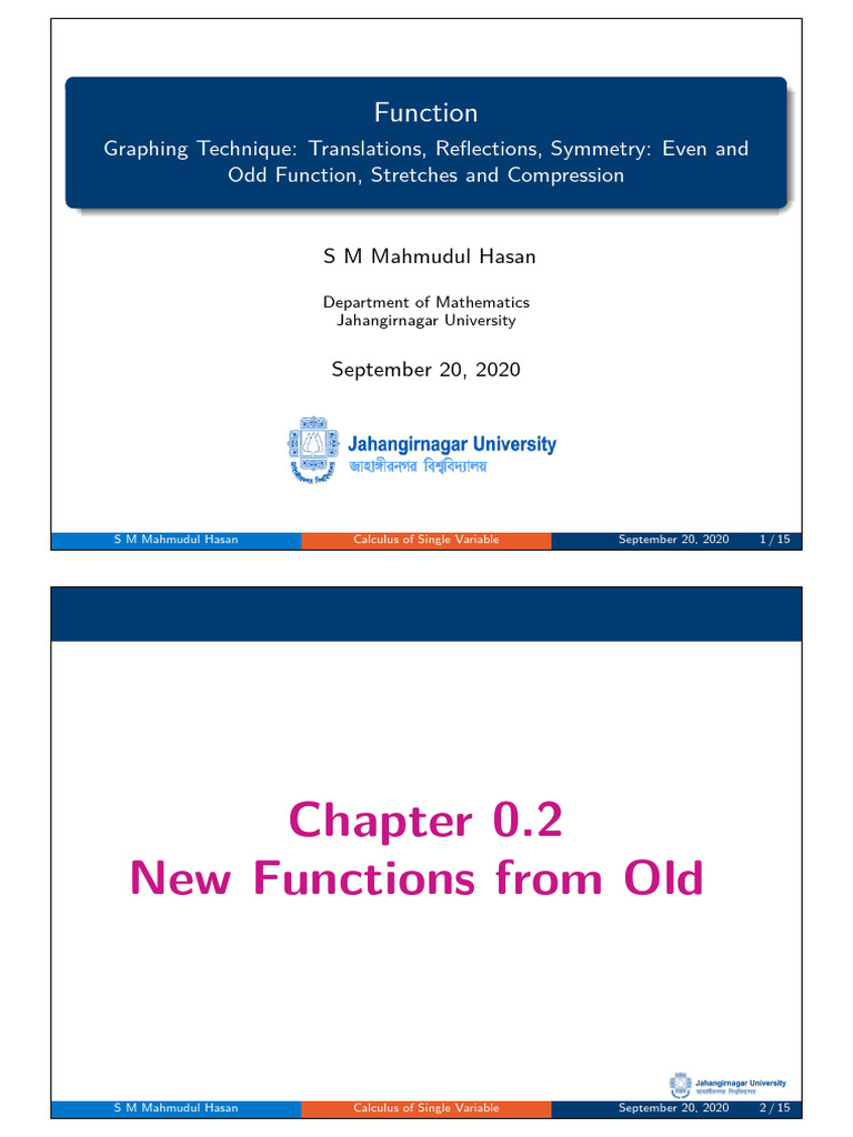 Graphing Techniques for Functions | PDF | Mathematical Analysis ...
