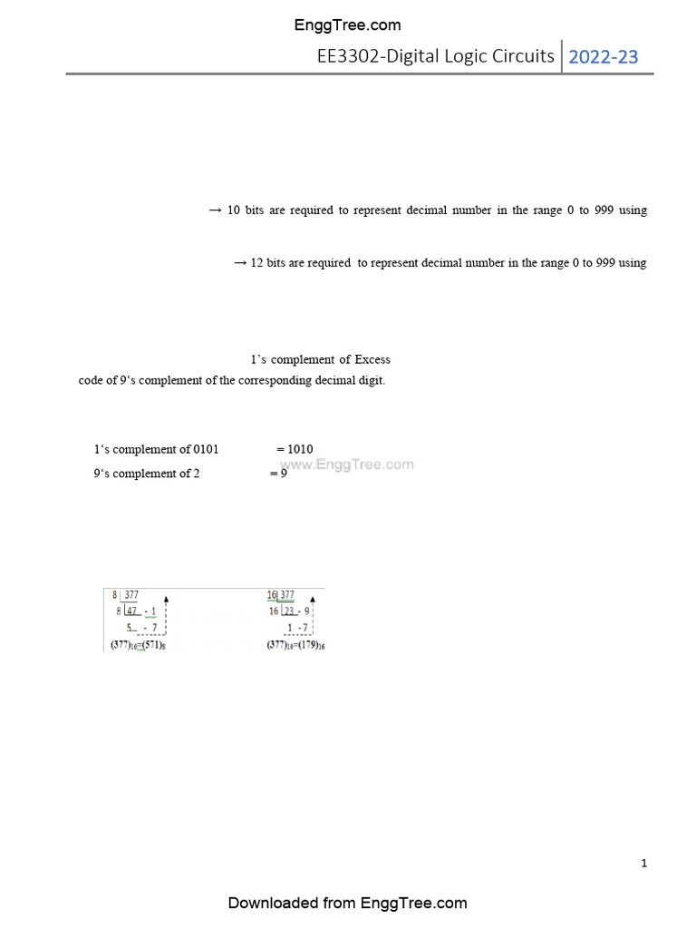EE3302 Digital Logic Circuits Two Mark Questions 1 | PDF | Logic Gate ...