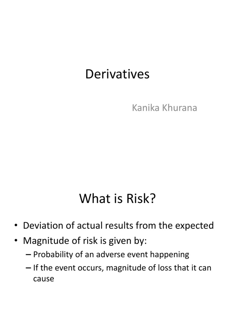 Derivatives PDF Derivative (Finance) Speculation