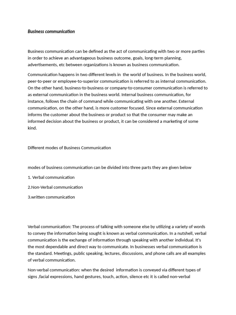 Understanding Business Communication Essentials | PDF | Communication ...