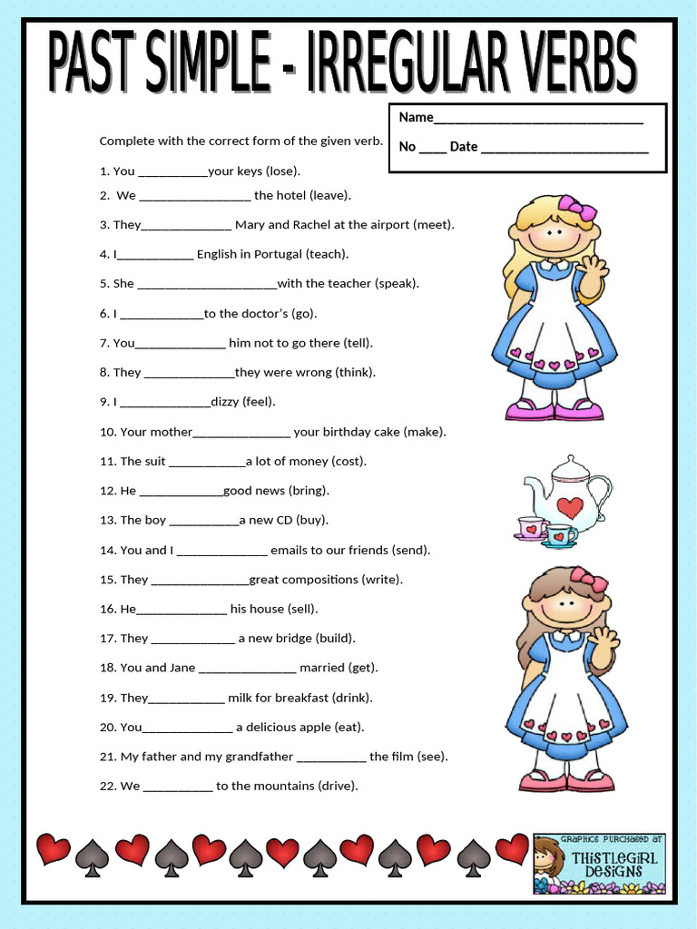 Verb Form Completion Exercise | PDF