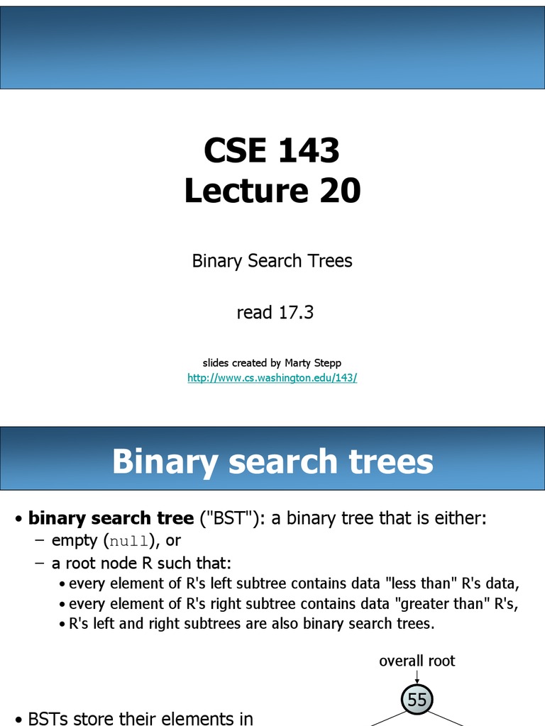 20 Binary Search Tree | PDF | Theoretical Computer Science | Software ...