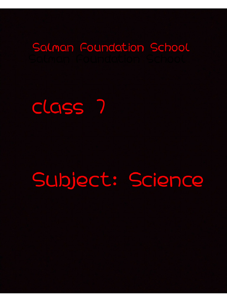Class 7 Sci | PDF