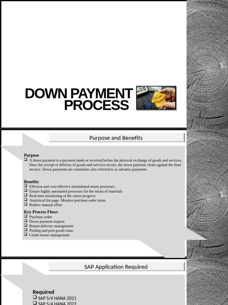 Down Payment Process Overview | PDF | Receipt | Invoice