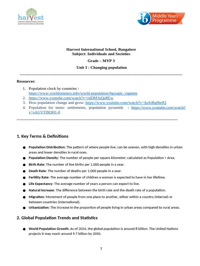 Overpopulation and Global Trends Analysis | PDF | Birth Rate ...