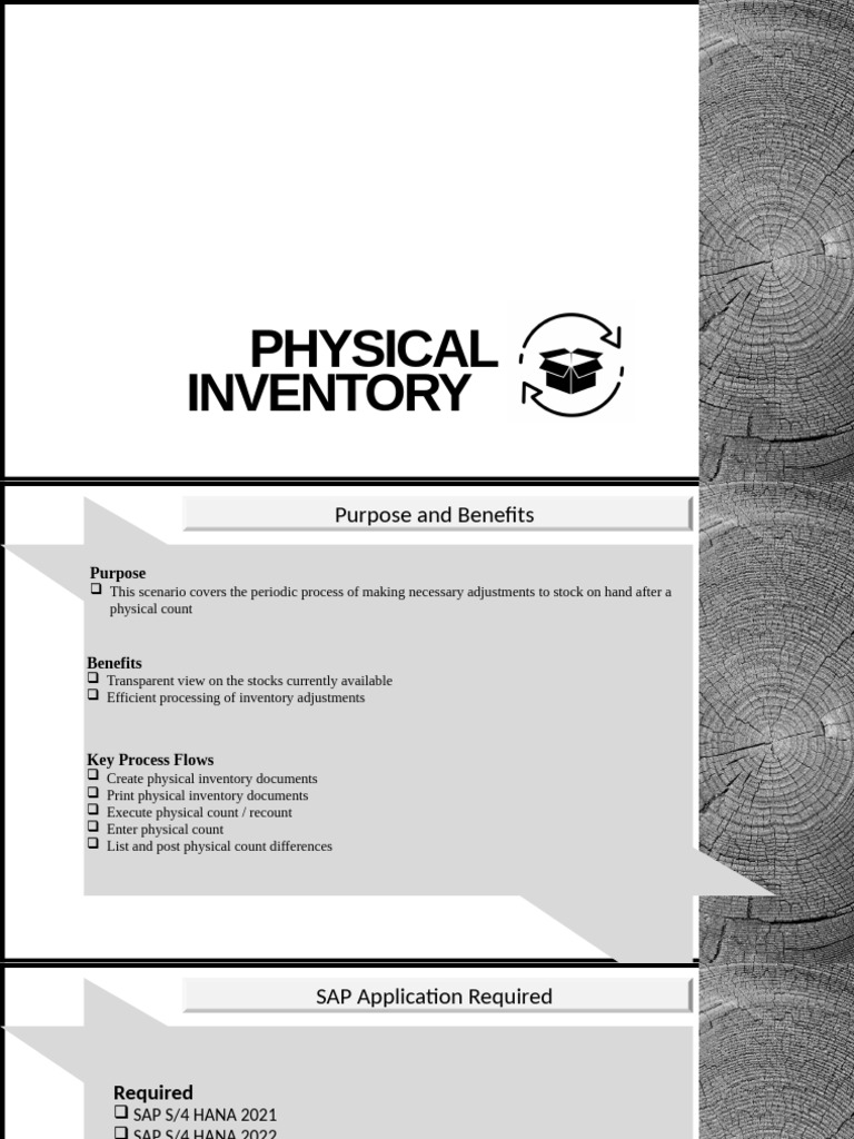 Physical Inventory Process Overview | PDF | Inventory | Computing