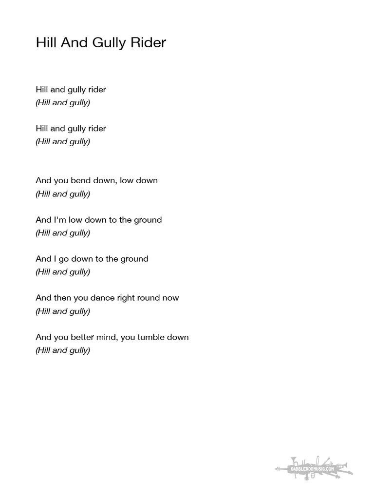 Hill and Gully Rider Lyrics | PDF