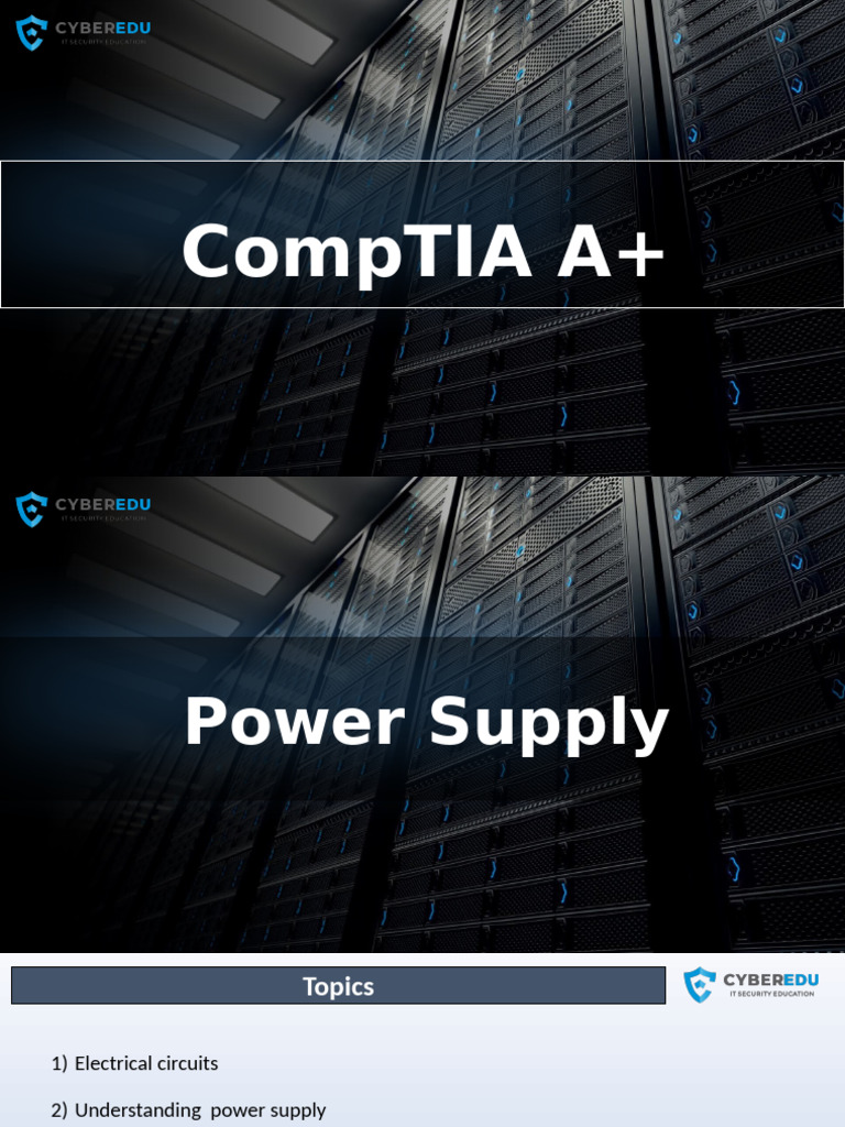 CompTIA A+ Power Supply Overview | PDF | Power Supply | Electrical Network