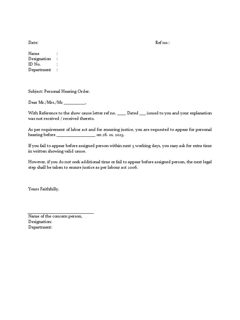 Personal Hearing | PDF