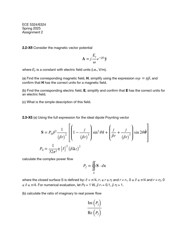 Magnetic and Electric Field Analysis | PDF | Mathematical Physics ...