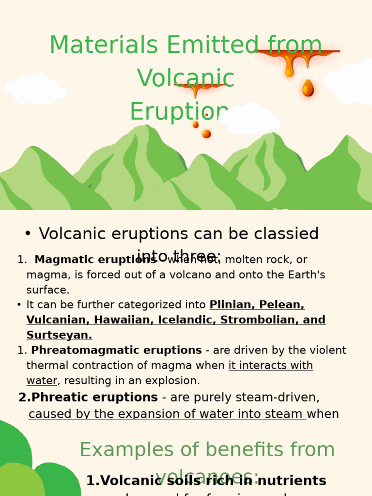 Materials Emitted From Volcanic Eruption L5. | PDF | Types Of Volcanic ...