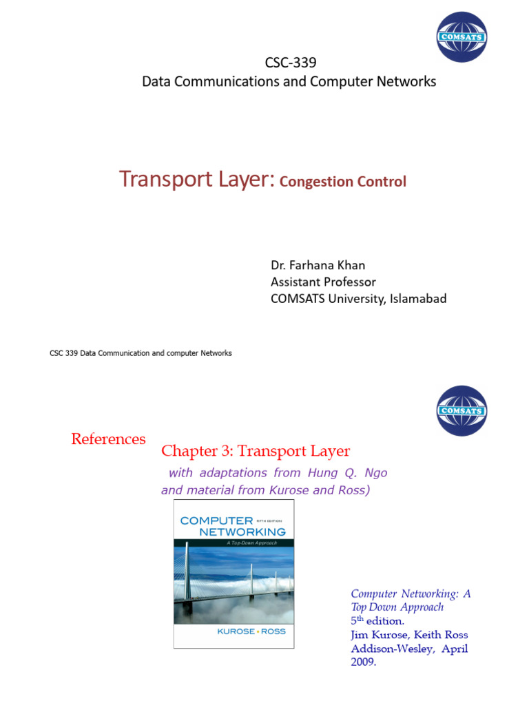 TCP Congestion Control Mechanisms | PDF | Network Congestion ...