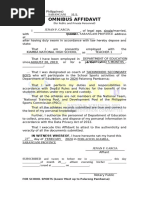 AFFIDAVIT of Undertaking For Deped Employees | PDF