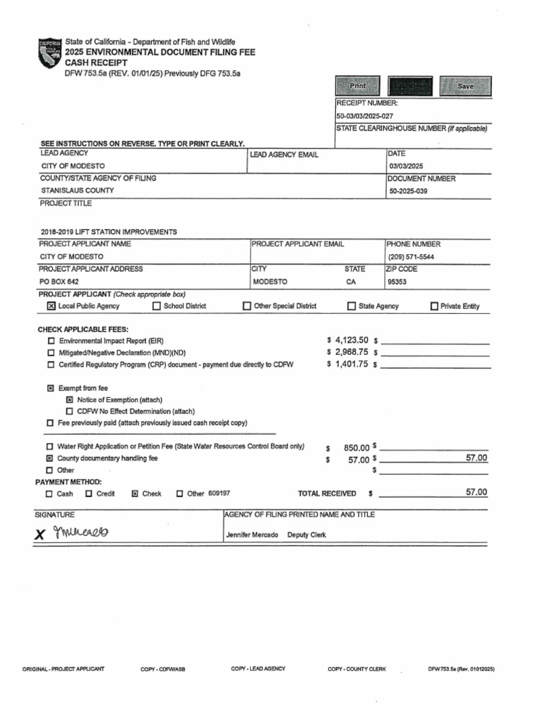 2025-01 - 2018-2019 Lift Station Improvements | PDF | Receipt