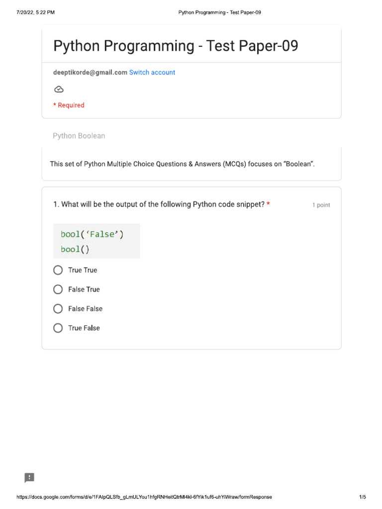 MCQs Boolean | PDF