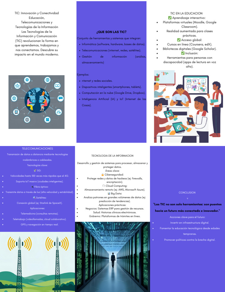 TIC: Innovación y Conectividad Educación, Telecomunicaciones y ...