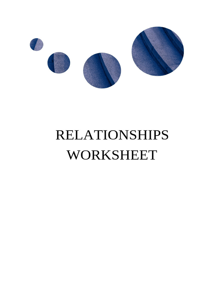 English Relationships Worksheet | PDF