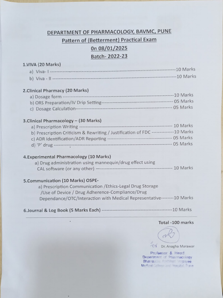 Pattern of (Betterment) Practical Exam | PDF