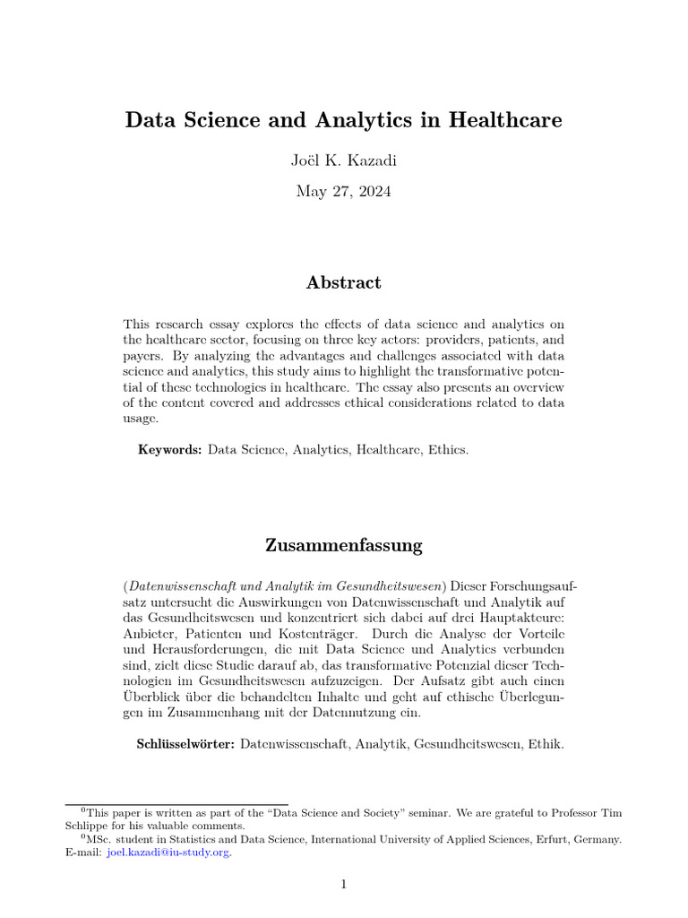 Impact of Data Analytics in Healthcare | PDF | Health Care | Analytics