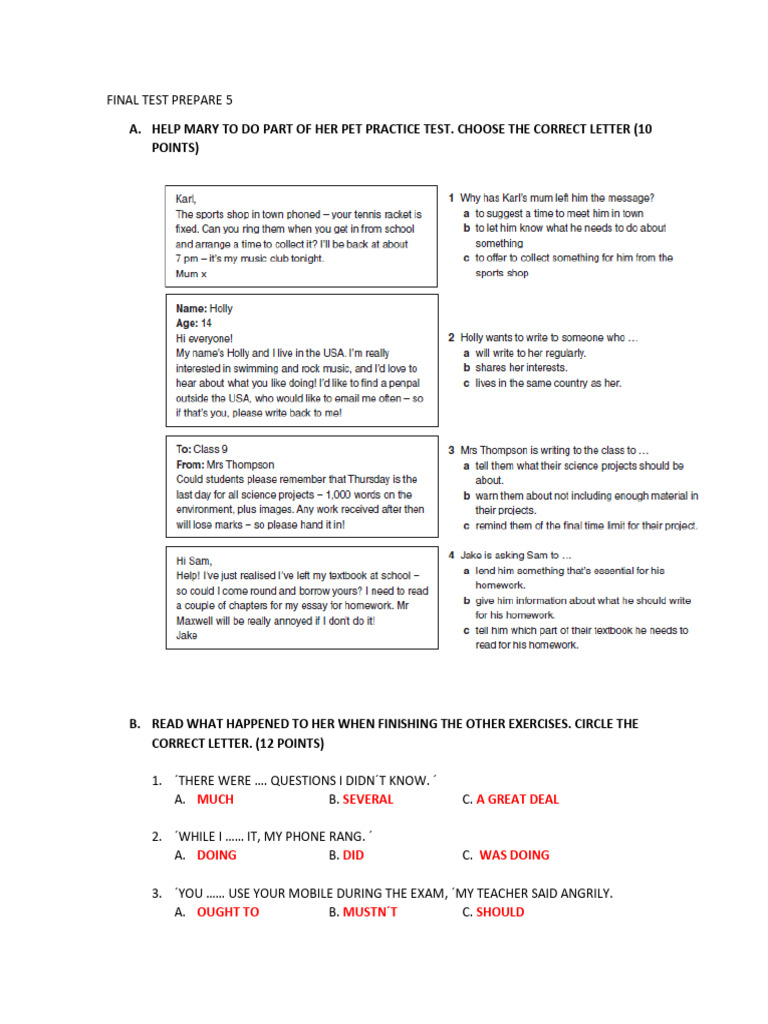 Final Written Test | PDF