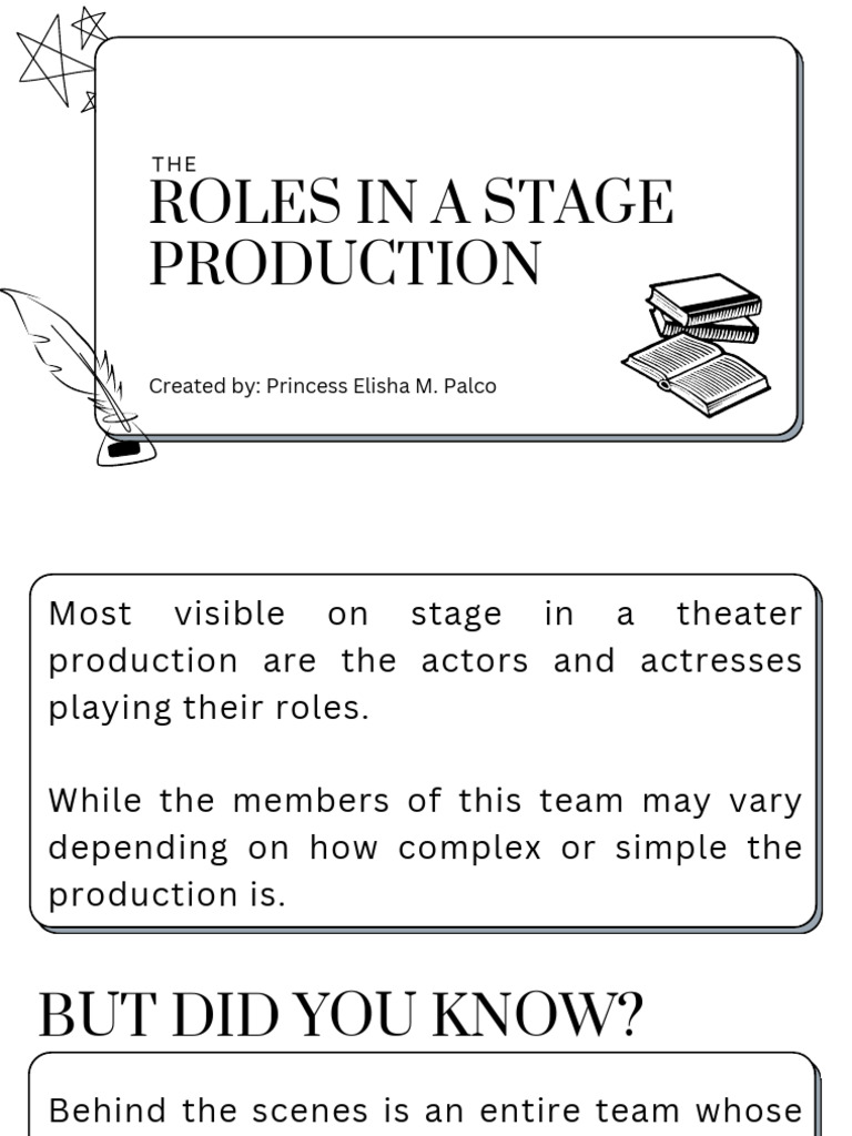 Essential Roles in Stage Production | PDF | Actor