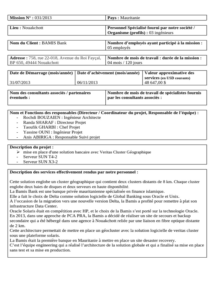 Mise en place d'un géocluster pour BAMIS Bank | PDF | Serveur ...