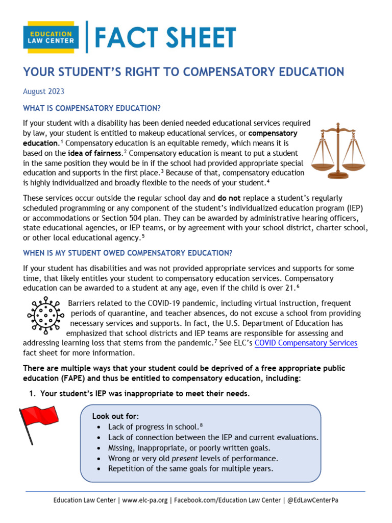 Understanding Compensatory Education Rights | PDF | Individualized ...
