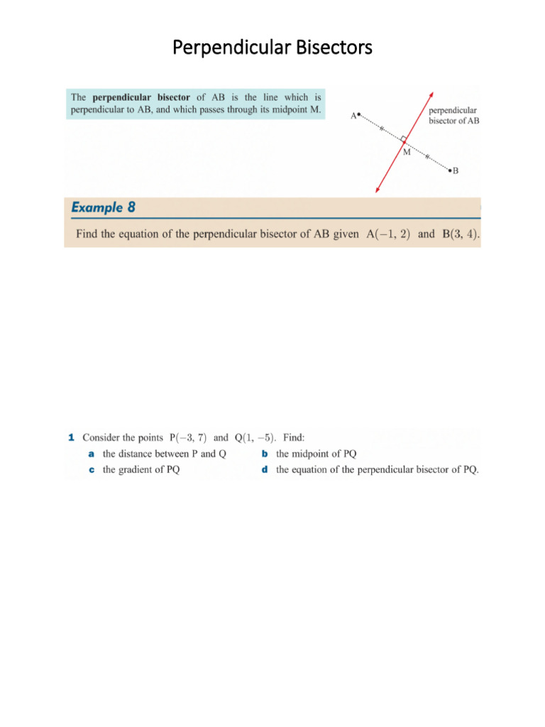 Understanding Perpendicular Bisectors | PDF