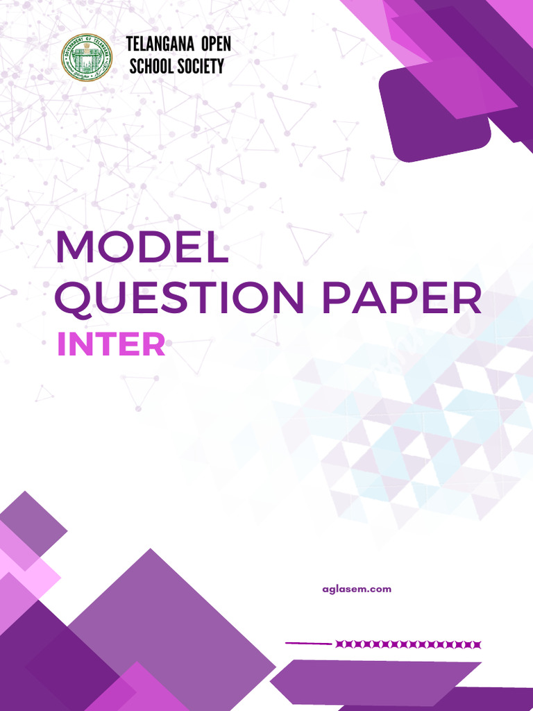 Model Question Paper: Inter | PDF