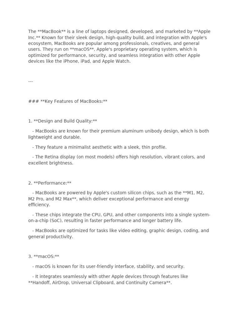 Mac Book | PDF | Apple Inc. | Apple Inc. Hardware