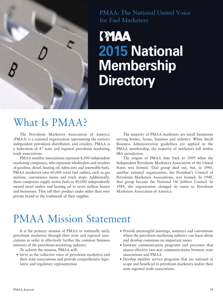 2015 PMAA National Membership Directory | PDF | Gasoline | Heating Oil