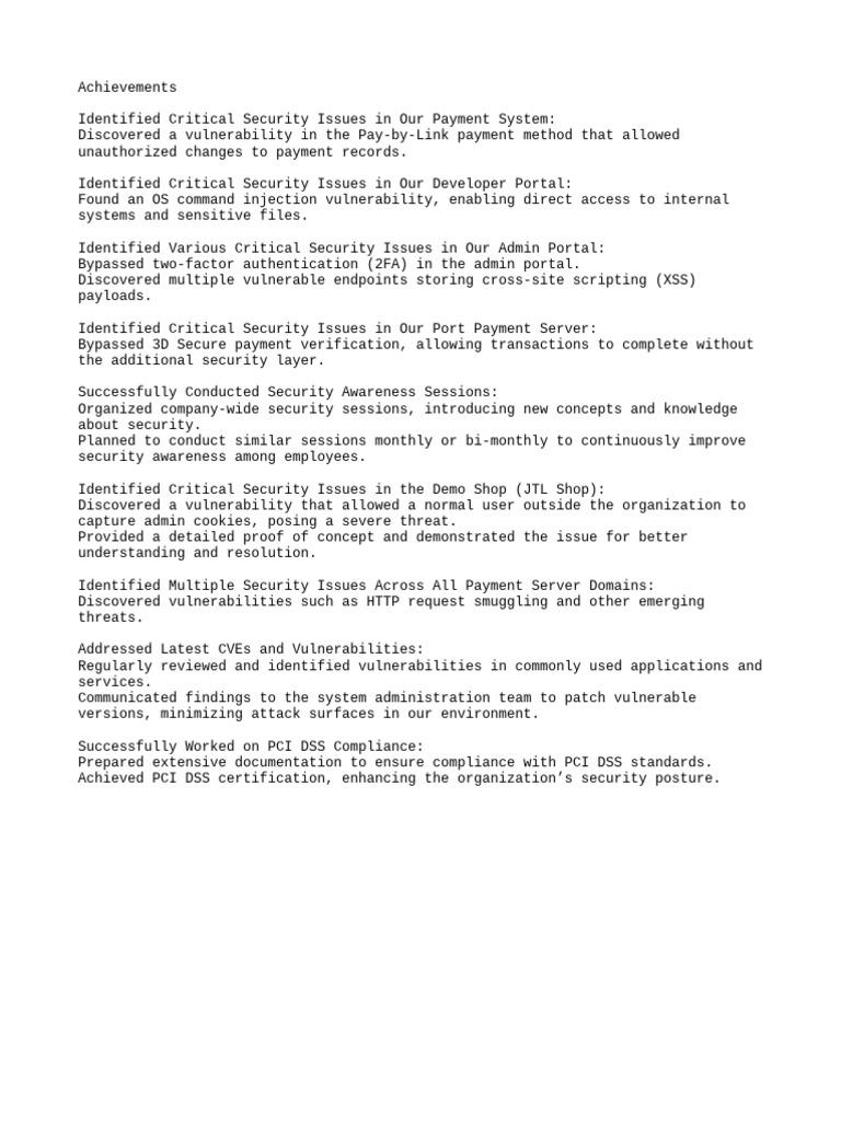 Critical Security Issues and Solutions Report | PDF