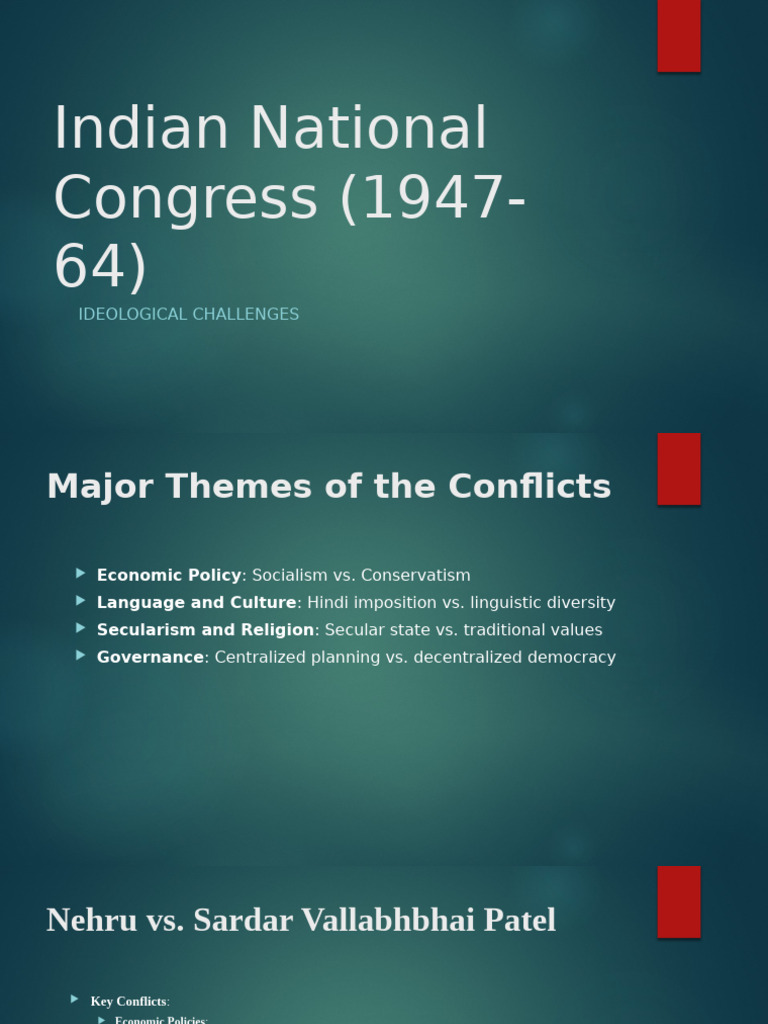 Indian National Congress (1947-64) | PDF | Jawaharlal Nehru | Indian ...