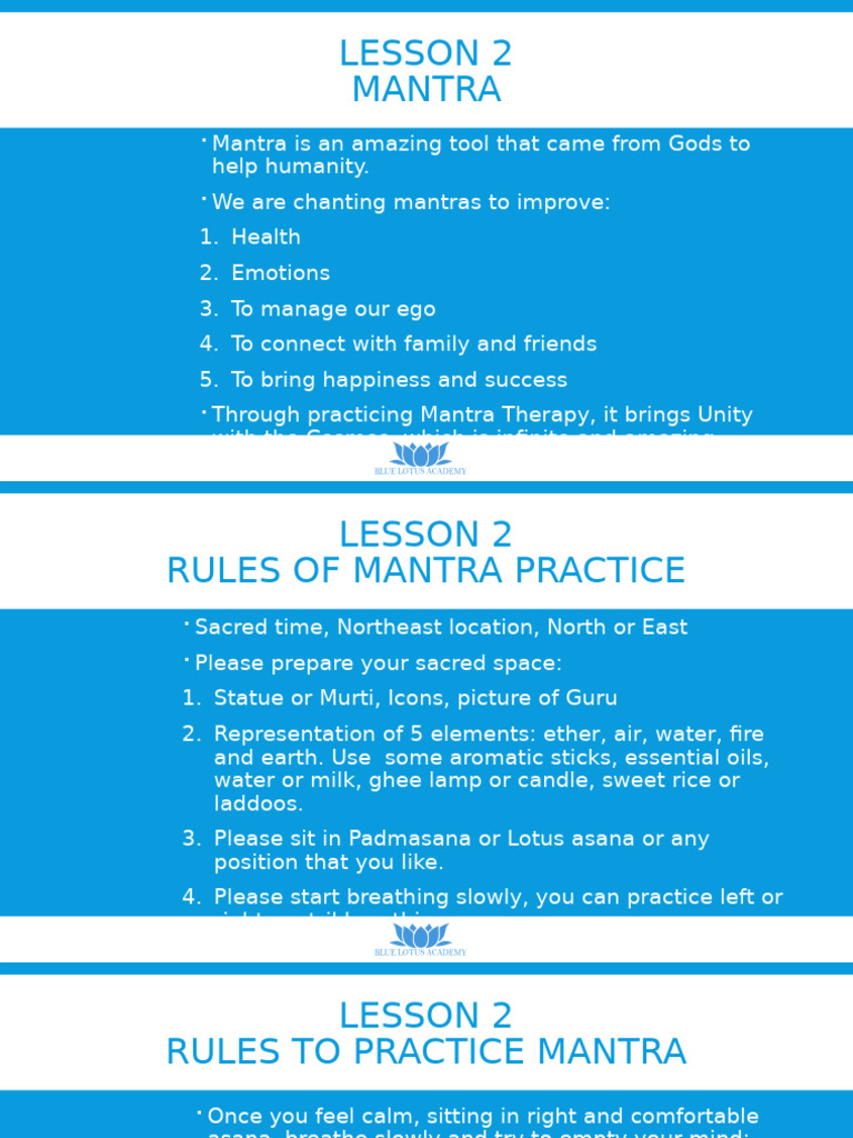 Mantra Lesson 2 Online Powerpoint 2 Pdf Mantra Asana